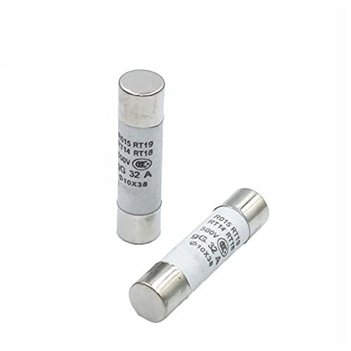 PAKMEZ Sicherungen 5 Stück 1038 flinke Keramiksicherung, 10 x 38 mm Sicherung 380 V 500 V 0,5 A 1 A 2 A 3 A 4 A 5 A 6 A 8 A 10 A 16 A 20 A 25 A 32 A 40 A RO15 RT18 RT14 (Color : 25a)