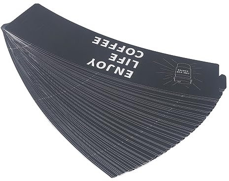 Cyrank 50 PCS Manchons pour Tasses à Café en Papier Kraft, Manchons à Café, Isolant De Protection Chaud Et Froid en Carton pour L'isolation des Tasses en Papier Et la Protection des Mains