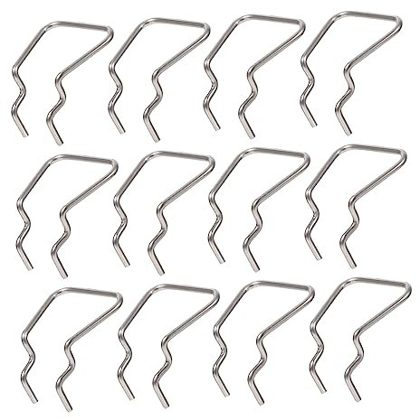 CATIEBYE 12pcs Stainless Steel Pegboard Hooks Set Single Peg Hooks for Pegboard Display Rack Tool Hanging Shelf for Workshop and Garage Organization