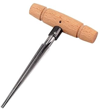 Tapered Reamer T Handle Tapered 4 Fluted Chamfer Reaming Wood Hand Held Reamer Guitar Woodworker Cutting Tool