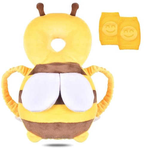 Baby-Kopfschutz, Kopfschutz für Neugeborene, weich, atmungsaktiv, schützt den Kopf des Babys, mit Knieschonern, für Kinder zum Krabbeln und Gehen