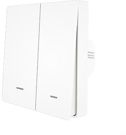 Yuanpgky For Zigbee 3.0 Smart Scene Switch, Wireless Battery-Powered, Wall-Mounted Push Button Controller, Compatible with for Tuya Smart-Life App(2gang)