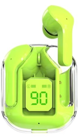 Ziyan Écouteurs Bluetooth sans fil Bluetooth 5.4 - Écouteurs intra-auriculaires - Casque de sport - Casque de jeu - Réduction du bruit - Basses Touch Control pour Allphone - Vert