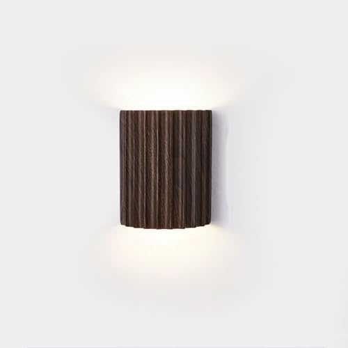 SLJCUPU Vintage Rustic Half Cylinder Hallway Wall Sconce Mid Century Modern Bedroom Wall Light Fixture Up Down Lighting Industrial Farmhouse Small Wall Mounted Lamp for Living Room Bedside Stairway