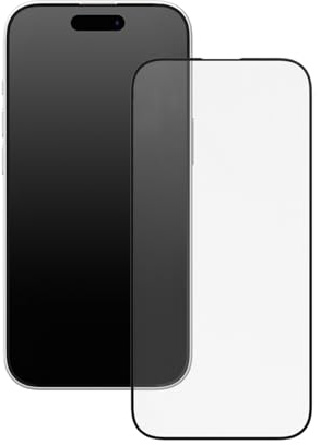 RhinoShield Protection d'écran en verre trempé 9H compatible avec [iPhone 16/15 / 14 Pro] | Haute transparence, à la lumière bleue, couverture complète, incurvée 3D, outil d'installation inclus