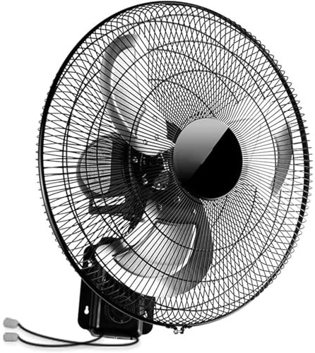 AADDFDD Ventilatore da Parete in Metallo per impieghi gravosi, Ventilatore da Parete oscillante ad Alta velocità, 3 impostazioni di velocità e inclinazione Regolabile, Applicazioni residen
