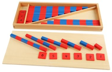 KOMBIUDA Regletas de Montessori para Juguete Educativo de Matemáticas para Aprendizaje