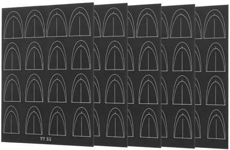 WOONEKY 5feuilles Autocollants Ongles French Tip Design Profond Guides Auto-adhésifs Pour Manucure Diy Précise Accessoires Nail Art Élégants Pour Femmes
