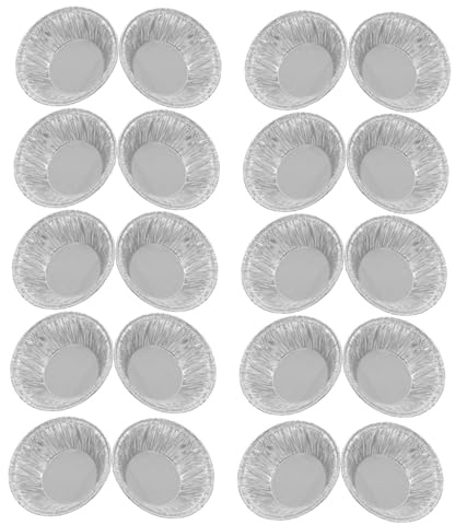 ANDRESLAD 200 Pièces Moules à Flan Aluminium Jetables Pour Flans Aux Œufs Plateaux à Ustensiles De Cuisson Pour Et Cupcakes