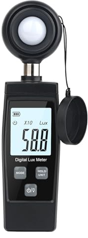 luxmetro digitale, Mini Luxmetro Digitale Con Display LCD, Illuminometro Portatile 0-200000, Misuratore Di Lux/FC Ad Alta Precisione per Case Agricoltura Magazzini