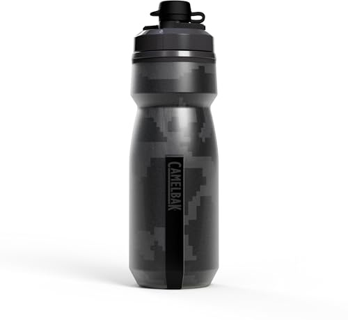 CamelBak Podium Dirt Chill Gourde Black Digi Camo 620 ML | Protection anti-boue, isolation à double paroi, design facile à presser, bouchon auto-scellant à haut débit