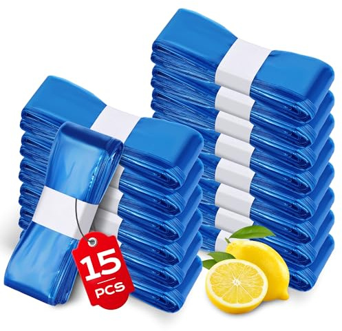 Leseed 15 Pièces Recharge Poubelle a Couche, 4,5 m Bleu Anti-odeurs | Compatible avec Tommee Tippee, Angelcare, Violet, Grande Capacité, Renforcé