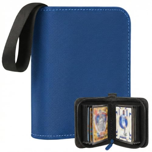 1 Pocket Card Binder–Collectible Trading Card Album,Single Card Holder with 20 Pages,Holds 40 Cards, Side-Loading Mini Binder for TCG,MTG,Sports,Baseball,Football, Small Sports Card Book,Royal Blue