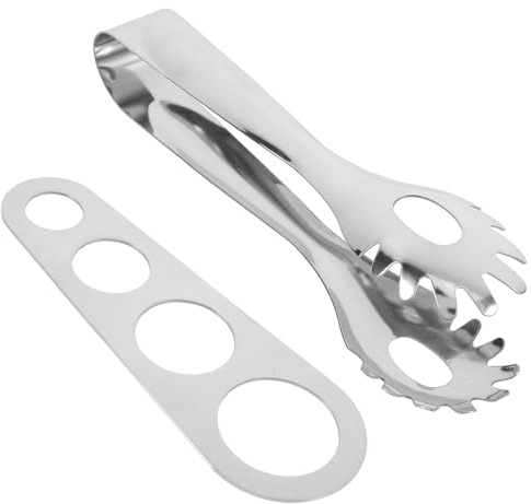 Veemoon Ensemble de Pinces à Spaghetti en Acier Inoxydable, Fourchette et Outil de Mesure pour Pâtes Italiennes, Ustensiles de Service Ergonomiques, Multi-tailles, la Cuisine Maison