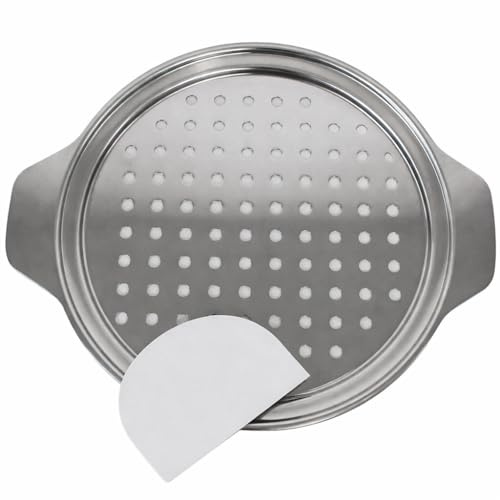 Neustanlo Spätzlesieb Edelstahl mit Schaber | Spätzlehobel für hausgemachte Spätzle | rostfrei & spülmaschinenfest | Küchenhelfer für Spätzle, Knöpfle & Teigwaren | mit Rezeptheft