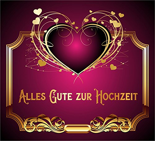 3 St. Aufkleber Original RAHMENLOS® Design: Selbstklebendes Flaschen-Etikett: Alles Gute zur Hochzeit