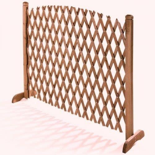 Generico Pannello GRIGLIATO Estensibile in Legno 150 X 103H CM Color Noce