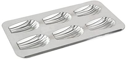 GOBEL - Plato 6 madeleines gourmandes - estaño - 395 x 200 mm