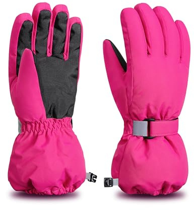 ThxToms Kinder Ski Handschuhe | Winter Snow Skihandschuhe -15℃ | Winddicht Wasserdicht Warm | Oxford Verdickt Kalt Wetter | Outdoor Sports Snowboard Skifahren | Junge Mädchen für 3-13 Jahre alt