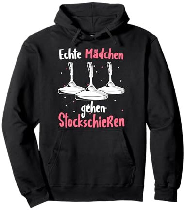 Stockschießen Echte Mädchen gehen Stockschießen Eisstock Pullover Hoodie