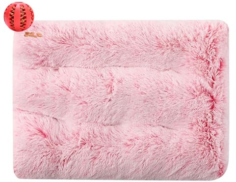 DOTBUY-SHOP Hundebet Rectangular Katzenbett, Hundekissen Grosse Hunde Rectangle Kissen, Plüsch-Hundekorb Hundebett Waschbar, für Groß Hunde, Katzen und Herbst und Winter (55X40cm,Rosa)