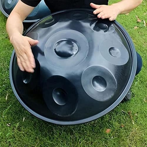 Handpan-Trommel, 9 Noten D-Moll, 432 Hz, Manuell Gestimmte Handtrommel Aus Stahl, 22-Zoll-Tamburin-Schlaginstrument Mit Handpan-Ständer, 2 Handpan-Schlägel, Für Meditation Und Entspannung