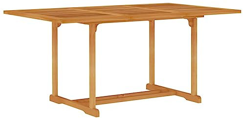 ULUYYUC Gartentisch Garten Bar Tisch Tisch Garten Terrasse EsstischGartentisch 150x90x75 cm Teak Massivholzgeeignet für Balkone, Terrassen und Laubengänge