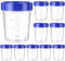 Fiorky Lot de 10 gobelets doseurs à médicaments en plastique 120 ml pour vinaigrette, récipients à condiments étanches, récipients à sauce réutilisables, empilables de cuisine, transparent