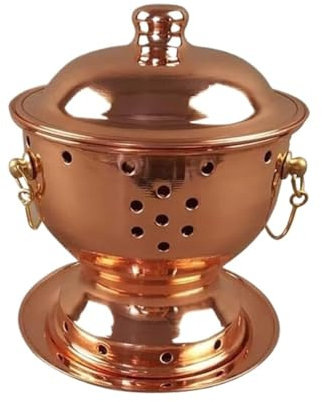 RUVOO Olla China de Carbón Caliente, Estufa De Alcohol China, Olla Caliente De Cobre, Olla Caliente Individual, Utensilios De Cocina Adecuados para Amigos Picnic Cocina