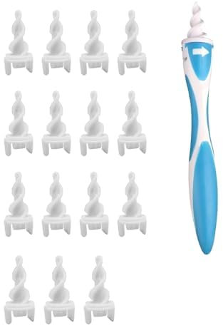 PARENCE.- Nettoyeur Oreille Confort - 16 Embouts Silicone en Spiral - Élimine Eau et Saletés}