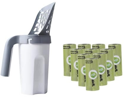 EYRMQWJPC Pulizia dei rifiuti di Animali Domestici for Gatti e Cani Distributore di Sacchetti Incorporato con Rotolo Grande capacità Lettiera for Gatti Senza sporcare