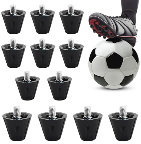 12 Stück Schraubstollen für Fussballschuhe, 13/16mm Ersatzstollen für Fußballschuhe, Fußballschuh-Spikes, Ersatzspikes für Fußballschuhe, Rutschfeste Ersatz-Spikes, für Fussballschuhe Herren und Damen