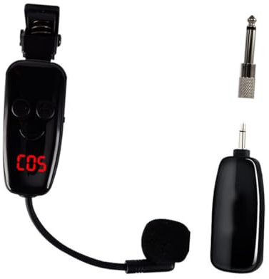 BESPORTBLE Microphone sans Fil pour Instrument Émetteur Et Récepteur pour Saxophone Harmonie Trompette Système UHF avec Distance