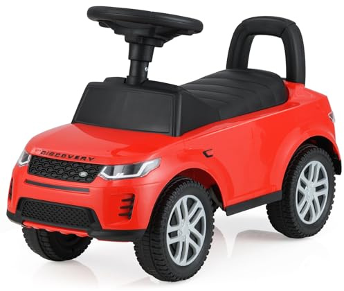 COSTWAY Rutschauto ab 1 Jahr, Rutschfahrzeug mit Stauraum unter Sitz, Rutscher Kinderauto mit Hupe & Motorsound, Schiebauto Spielzeugauto für Jungen und Mädchen (Rot)