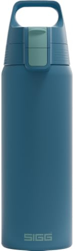 SIGG - Edelstahl Trinkflasche - Shield ONE Blue Puya - Für Kohlensäurehaltige Getränke Geeignet - Auslaufsicher - Federleicht - BPA-frei - Outdoor & Fitness - Blau - 0.75L