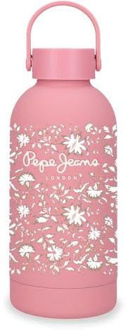Pepe Jeans MIA Botella de Acero Inoxidable Rosa 6,5x18,5x6,5 cms Acero Inoxidable by Joumma Bags