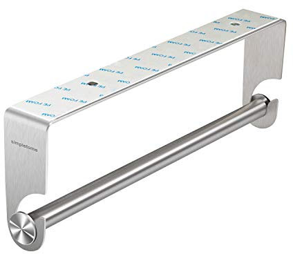 simpletome Küchenrollenhalter Papierhandtuchhalter Küche Unter Kabinett Aufkleber oder Bohrinstallation SUS304 Edelstahl