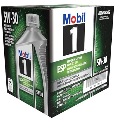 Mobil 1 124044 ESP Formula Engine Oil 5W30 1 Quart Bottles Set of 6