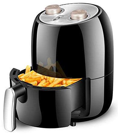 LTLCLZ Freidora Sin Aceite 2L Freidora De Aire Caliente Apagado Automático Protección contra Multi Función Freidora Antiadherente Sartén Fácil De Limpiar Grado Alimentario