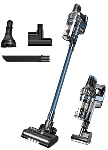 Proscenic P10 Pro Akku Staubsauger, kabelloser Staubsauger mit 23,000 Pa Starke Saugleistung, bis zu 45 Min. Laufzeit, LED Frontlicht, Abnehmbarer Akku