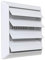 La Ventilazione S19126RB Griglia di ventilazione da Sovrapporre in ABS, Bianco, con Alette a gravità e rete antinsetti. Dimensioni 185x185 mm