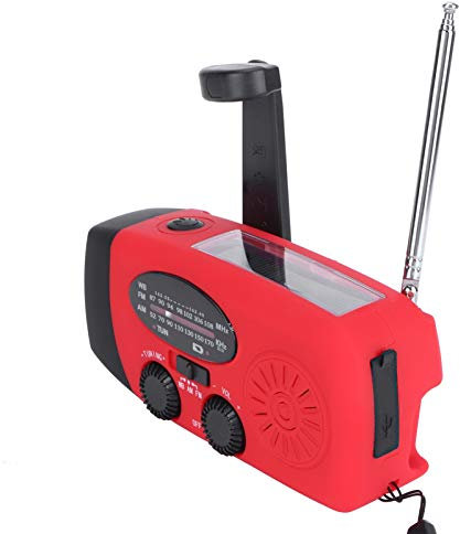 Tragbares Outdoor Notfallradio, FM AM Wetterband Multifunktionales Notfall Solarradio mit Handkurbel, professionelles Radio für Outdoor Aktivitäten
