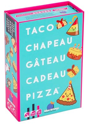 Blue Orange - Taco Chapeau Gâteau Cadeau Pizza - Cadeau d'anniversaire Idéal - Jeu d'Ambiance Fun et Délirant - dès 8 Ans, en Famille ou Entre Amis