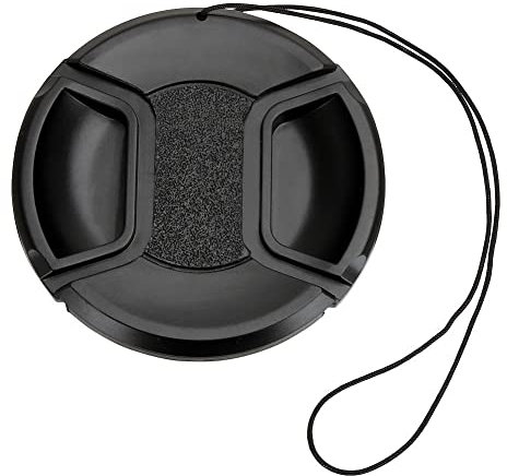 BOWONG Universal Center Pinch Snap-on Front Lens Cap 40.5mm 46mm 49mm 52mm 55mm 58mm 62mm 67mm 72mm 77mm 82mm For Canon Nikon Sony Pentax Olympus Fuji Camera with String (67mm)