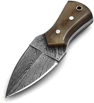 Damast Messer, sehr schönes Hand geschmiedetes Damast Jagd Messer 1053EA