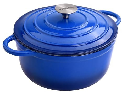 Forno olandese rivestito in ghisa smaltata 4,5 QT (blu)