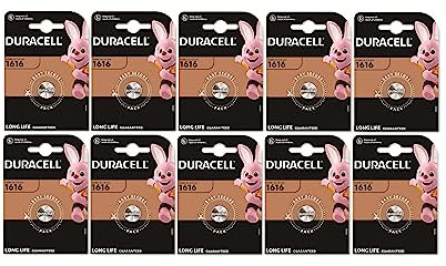 10 x Duracell 1616 Lithium (10 Blister à 1 Batterie) 10 Batterien (CR1616)