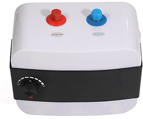 czyuRachel Warmwasserspeicher, 6l Untertisch Boiler 1,5kw Küche Druckfest Wasserboiler Kleinspeicher Durchlauferhitzer Obertischboiler Für Küchen, Badezimmer, Hotels Und Restaurants, Weiß