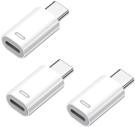 Adattatore Lightning USB C 3PCS Adattatore USB C Lightning Adattatore Da Lightning a USB C Supporta La Ricarica Rapida Pd E La Trasmissione Dati Compatibile Con iPhone 15 Compatibile Con Galaxy Ecc