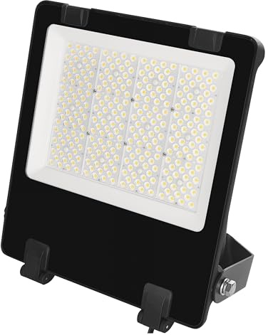EMOS dimmbarer LED Strahler AVENO 150W, IP66 wasserdichtes Outdoor Aluminium-Flutlicht für Feuchträume, Innen und Außen, Helligkeit 24000lm, Neutralweiß 4000K, Lebensdauer 50000h, 5 Jahre Garantie